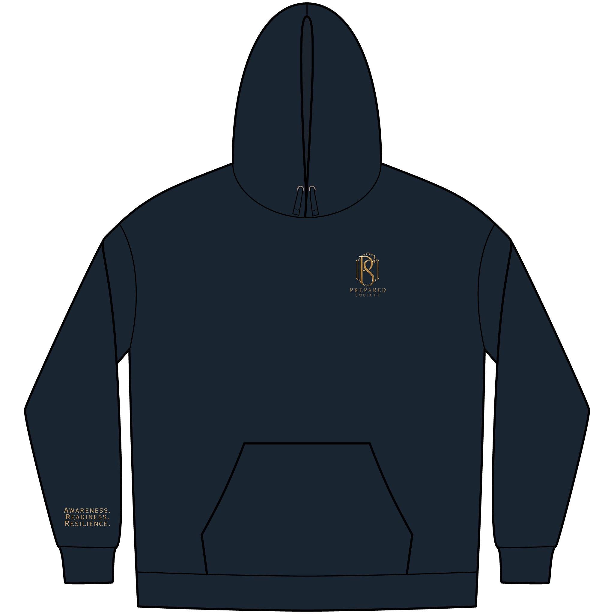 PR3PARED Minimal Logo Embroidered Hoodie — Small Chest Monogram Pullover