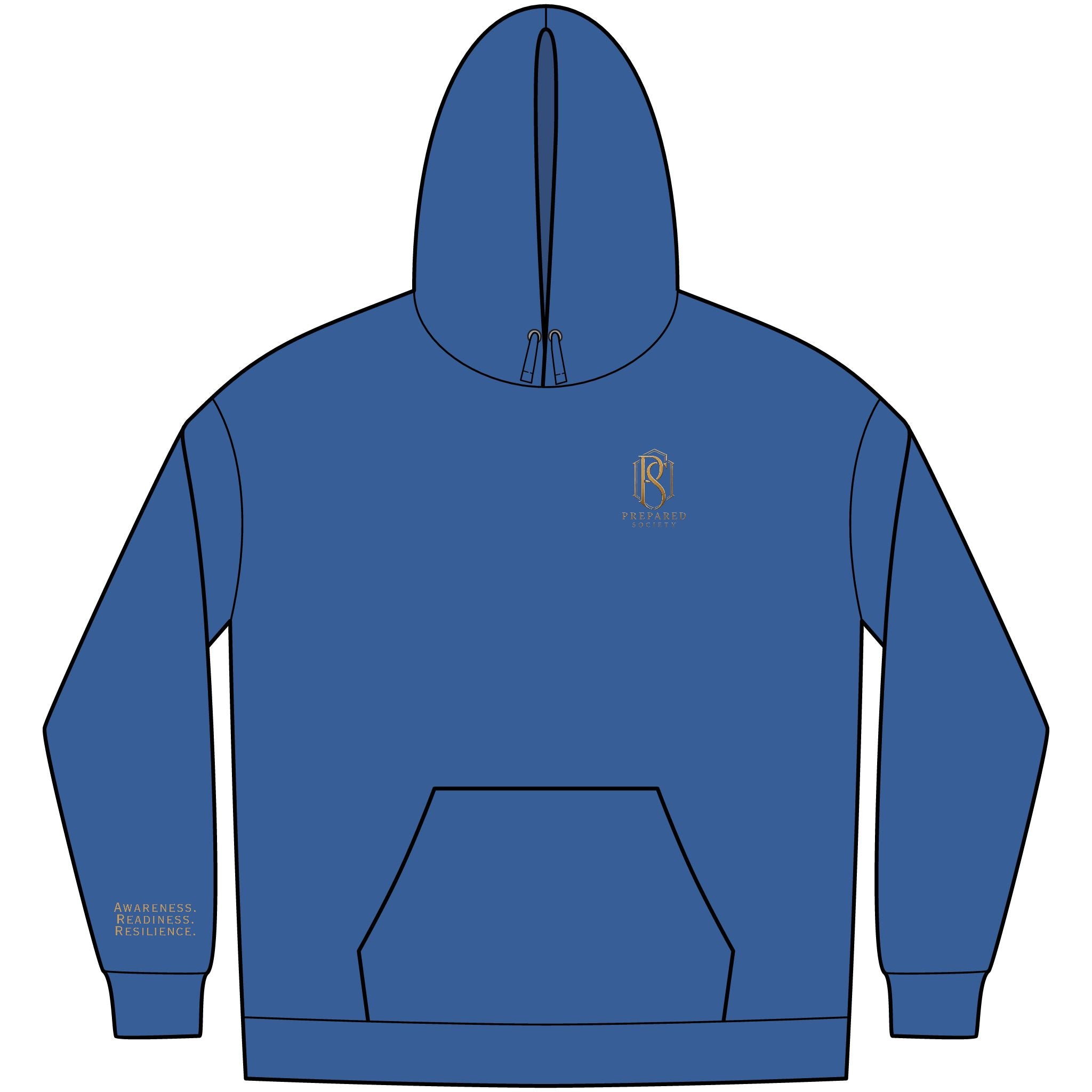 PR3PARED Minimal Logo Embroidered Hoodie — Small Chest Monogram Pullover