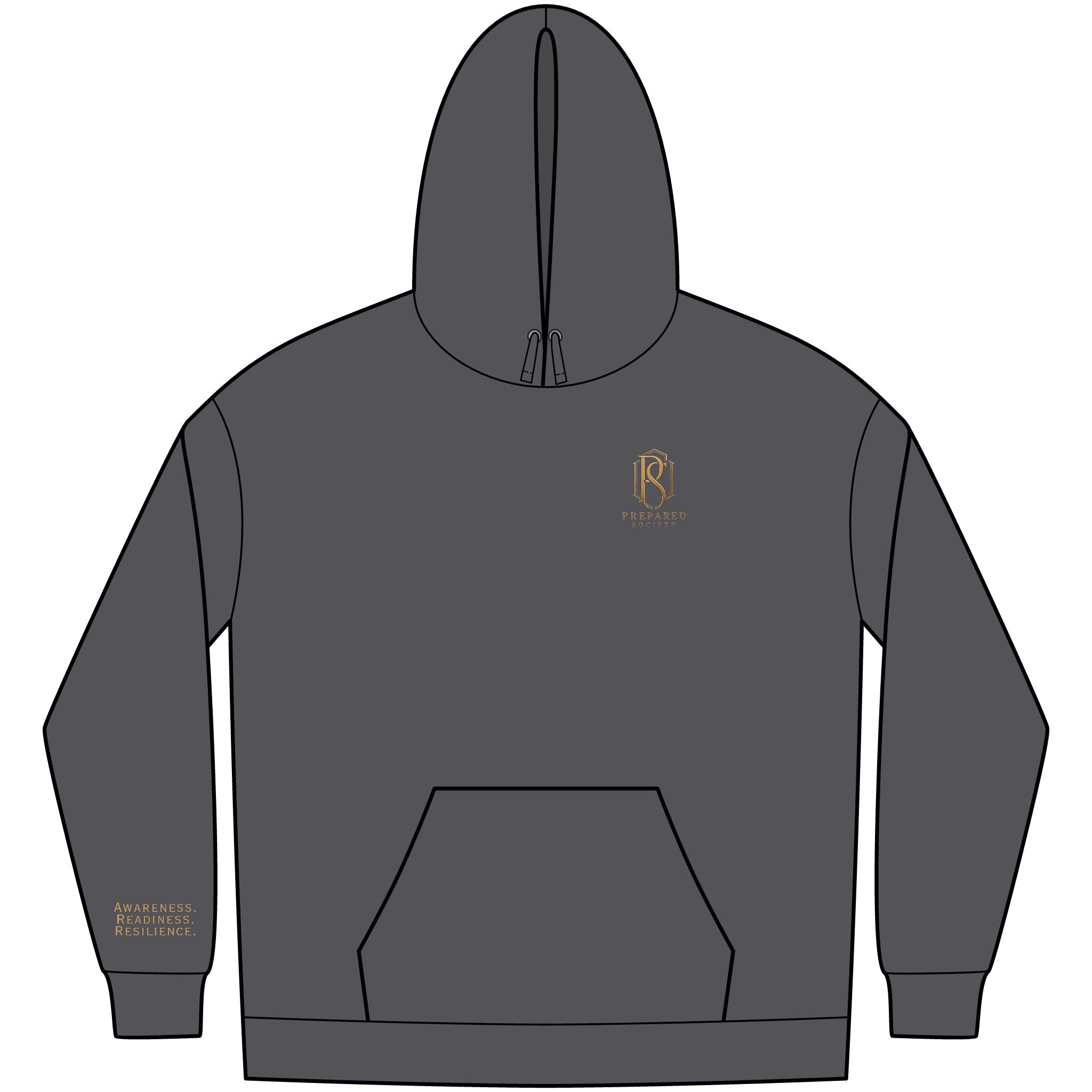PR3PARED Minimal Logo Embroidered Hoodie — Small Chest Monogram Pullover