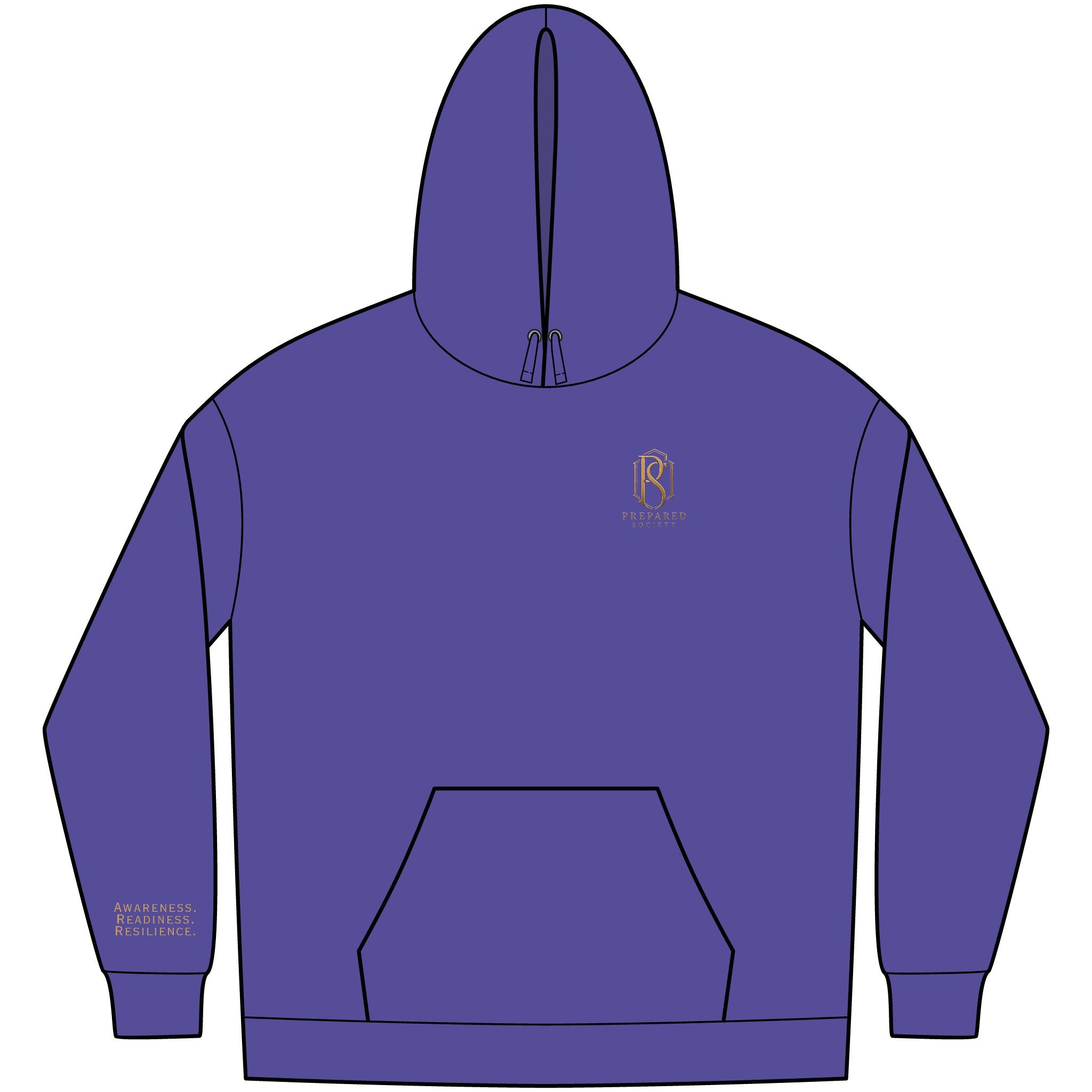 PR3PARED Minimal Logo Embroidered Hoodie — Small Chest Monogram Pullover