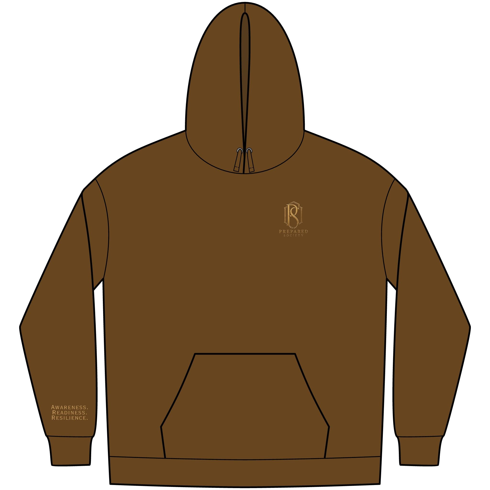 PR3PARED Minimal Logo Embroidered Hoodie — Small Chest Monogram Pullover