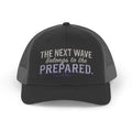 PR3PARED Snapback Embroidered Trucker Cap — 'The Next Wave Be Prepared' Ocean Patch Hat