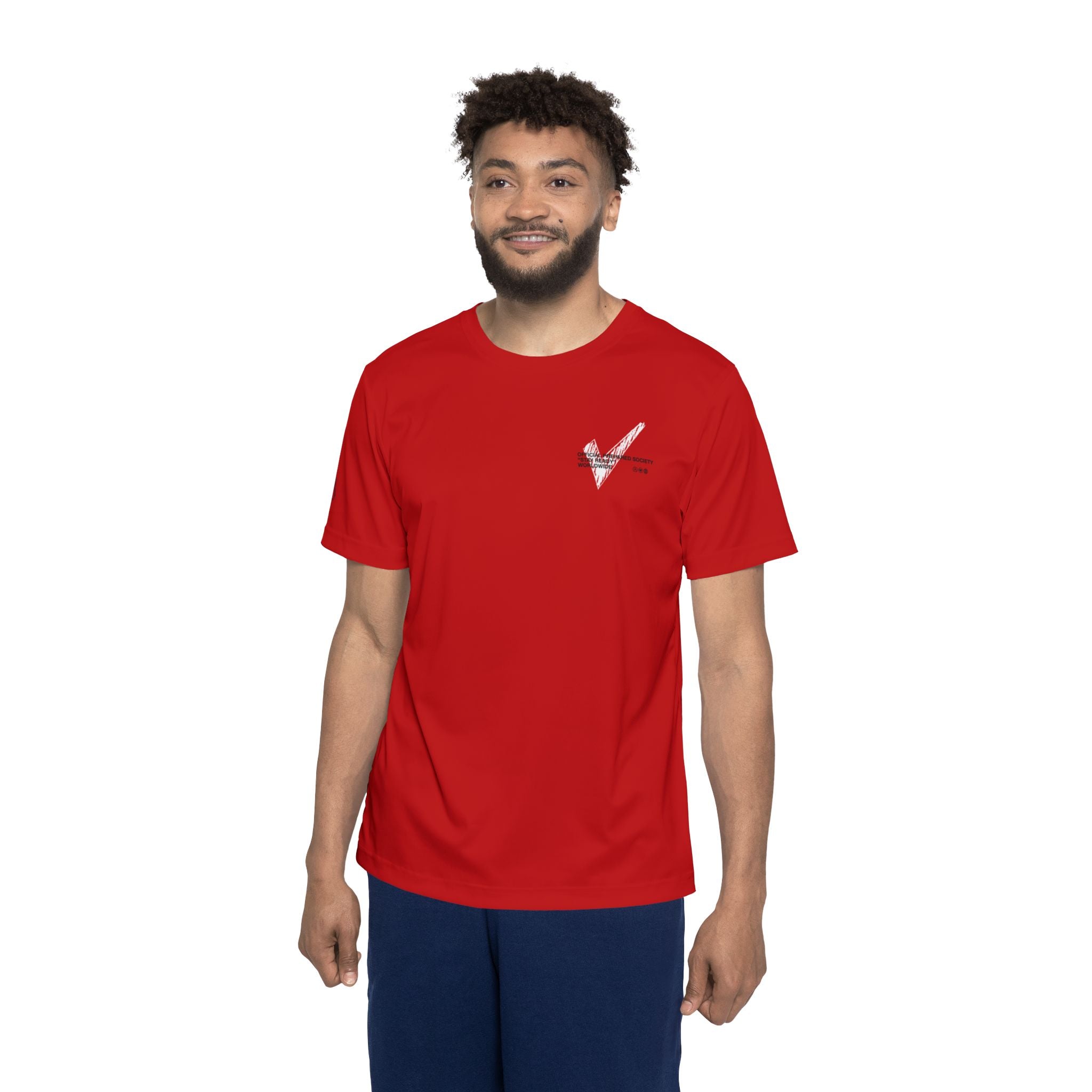PR3PARED Sports Jersey Tee - 'Listo' Red Athletic Tee
