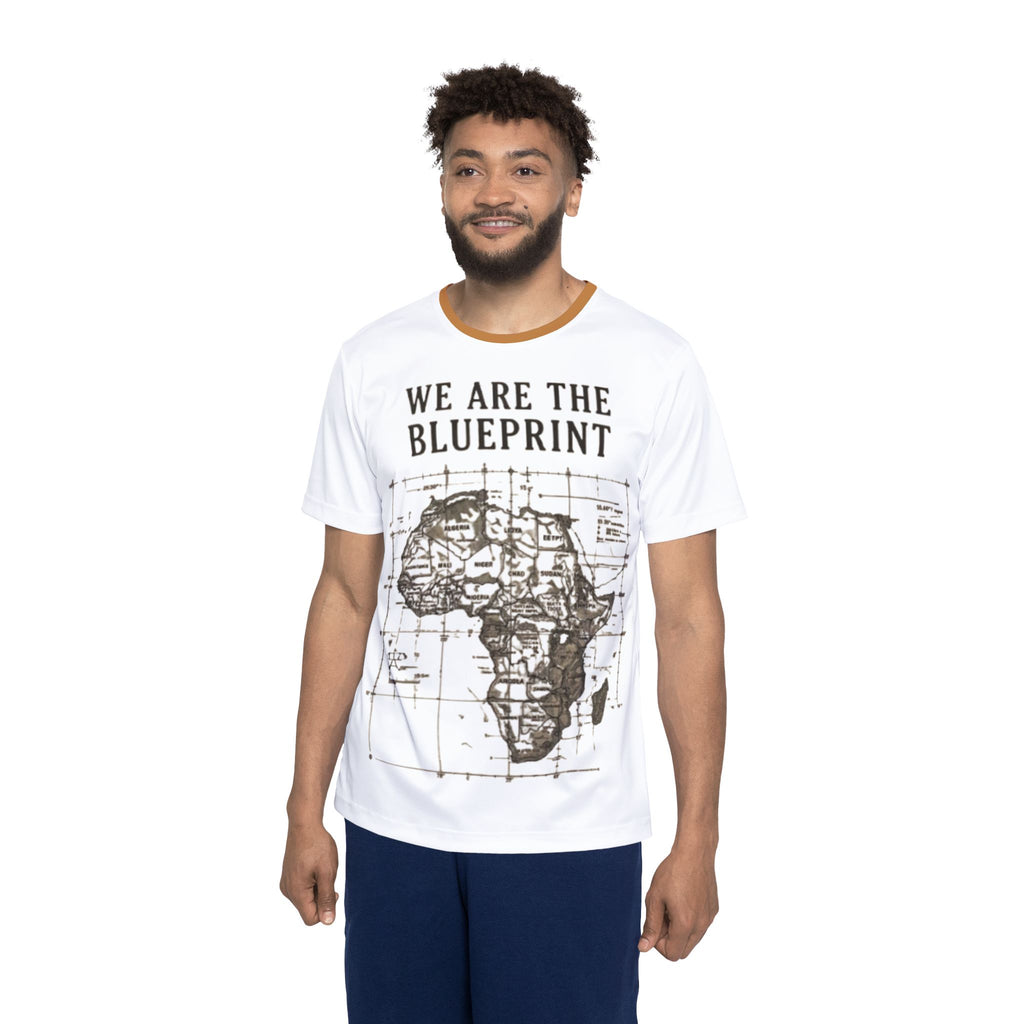 PR3PARED Augusta Jersey Tee — 'We Are The Blueprint' Africa Map Athletic Tee