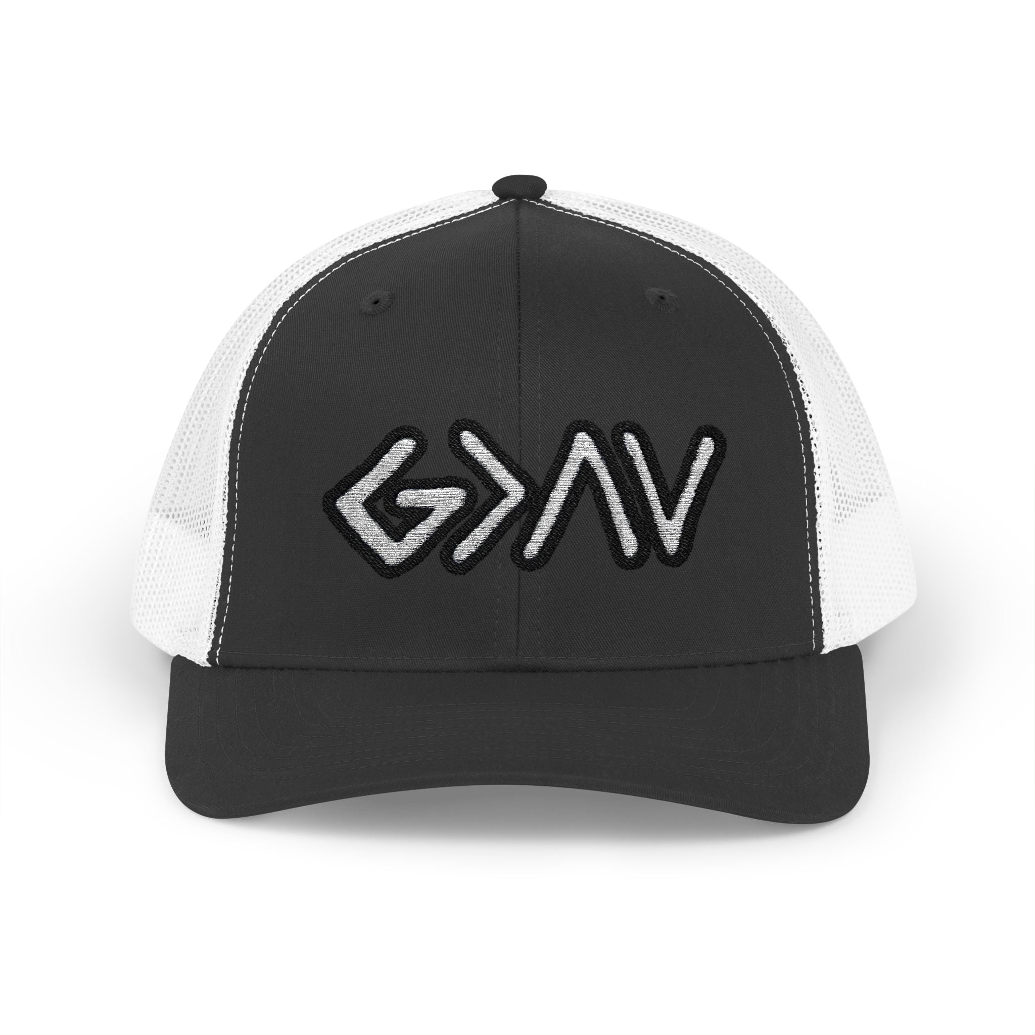 PR3PARED GOD>Ups & Downs Trucker Cap – Embroidered Snapback Mesh Hat