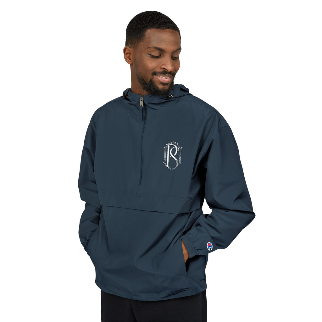 PR3PARED Packable Anorak Jacket — Minimal White Floral Logo