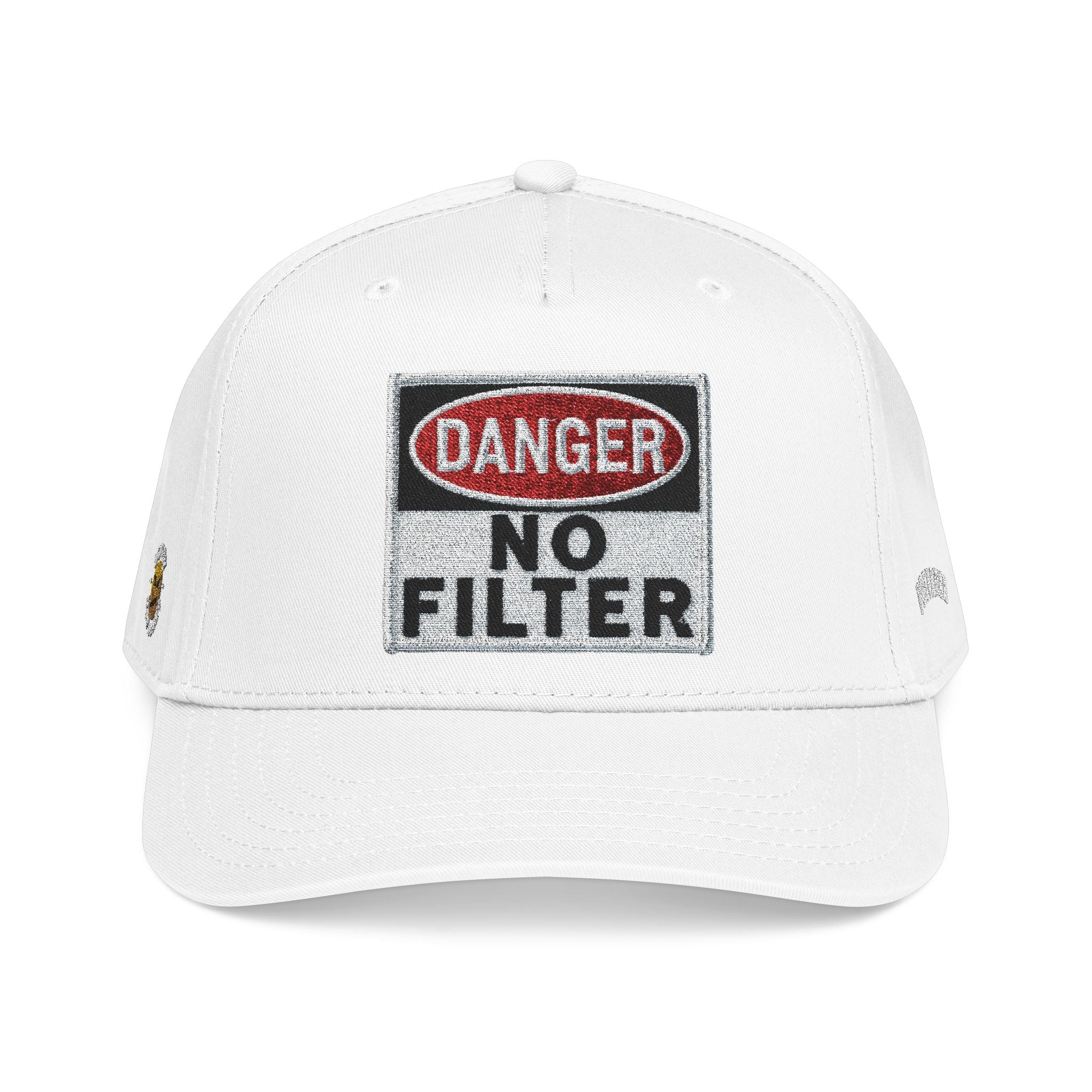 PR3PARED No Filter Embroidered Baseball Cap — 'Danger' Graphic Mid Profile Hat