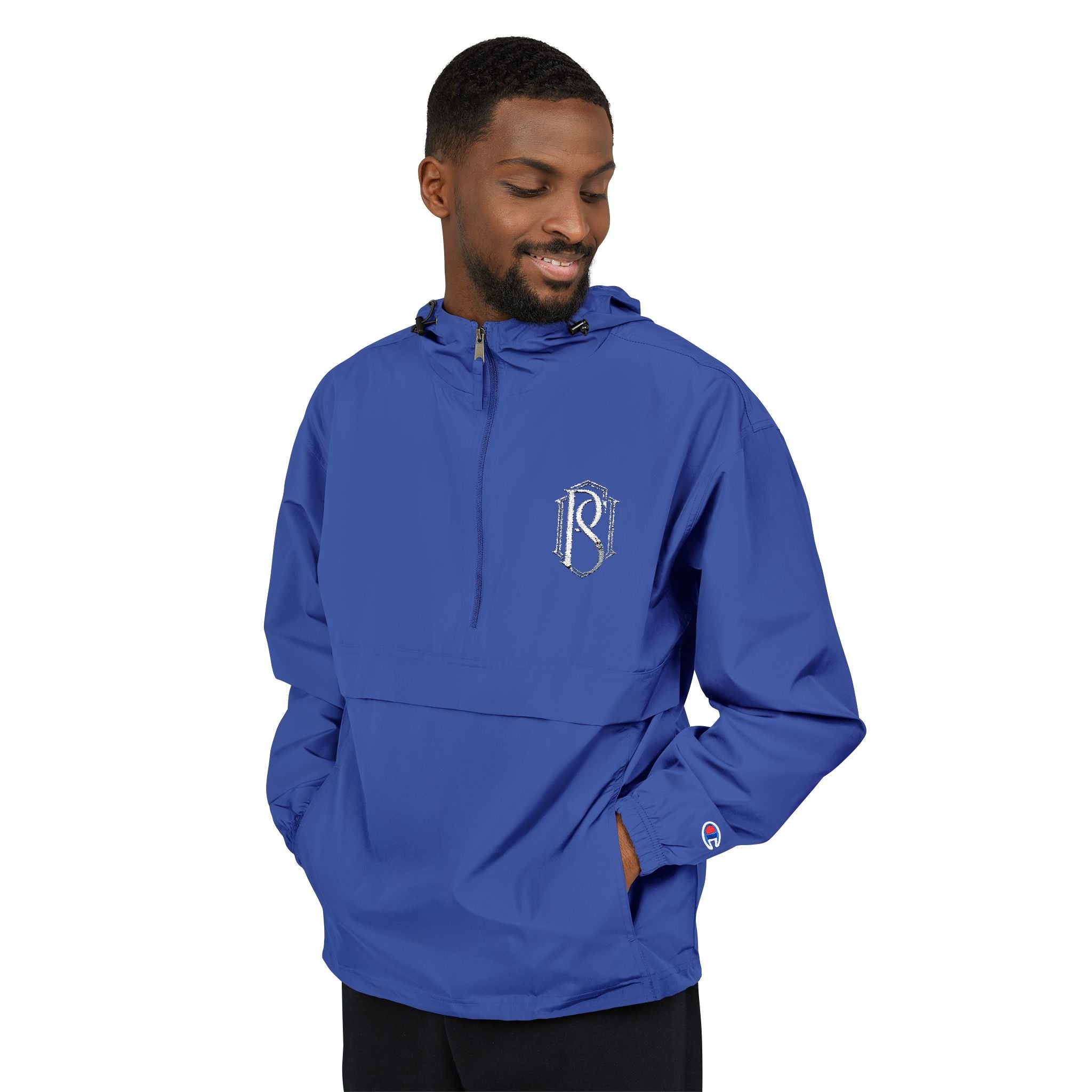 PR3PARED Packable Anorak Jacket — Minimal White Floral Logo