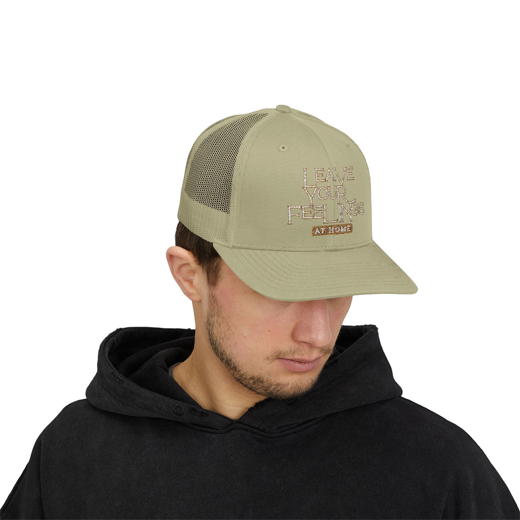 PR3PARED Leave Your Feelings At Home Embroidered Snapback Trucker Cap