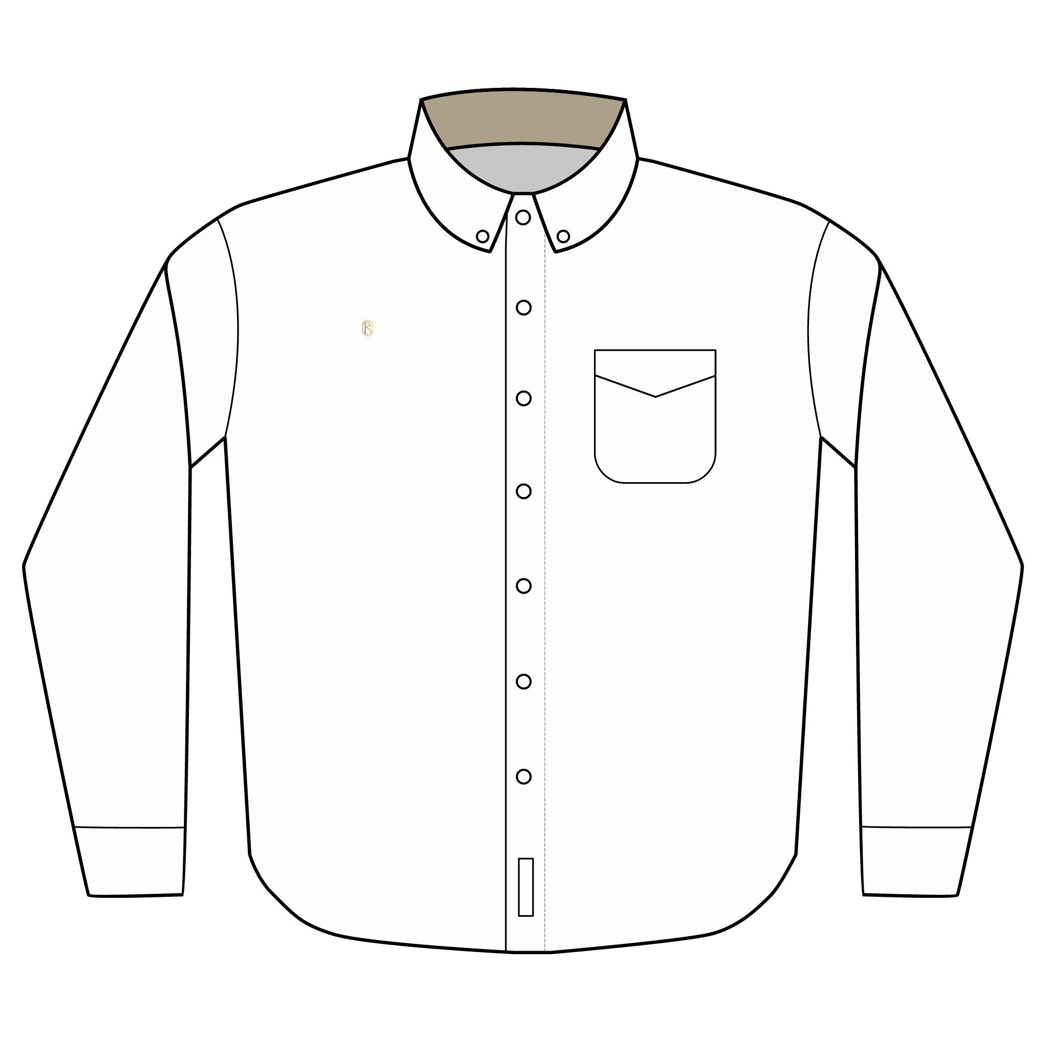 PR3PARED Embroidered Long Sleeve Button-Up Shirt Gold