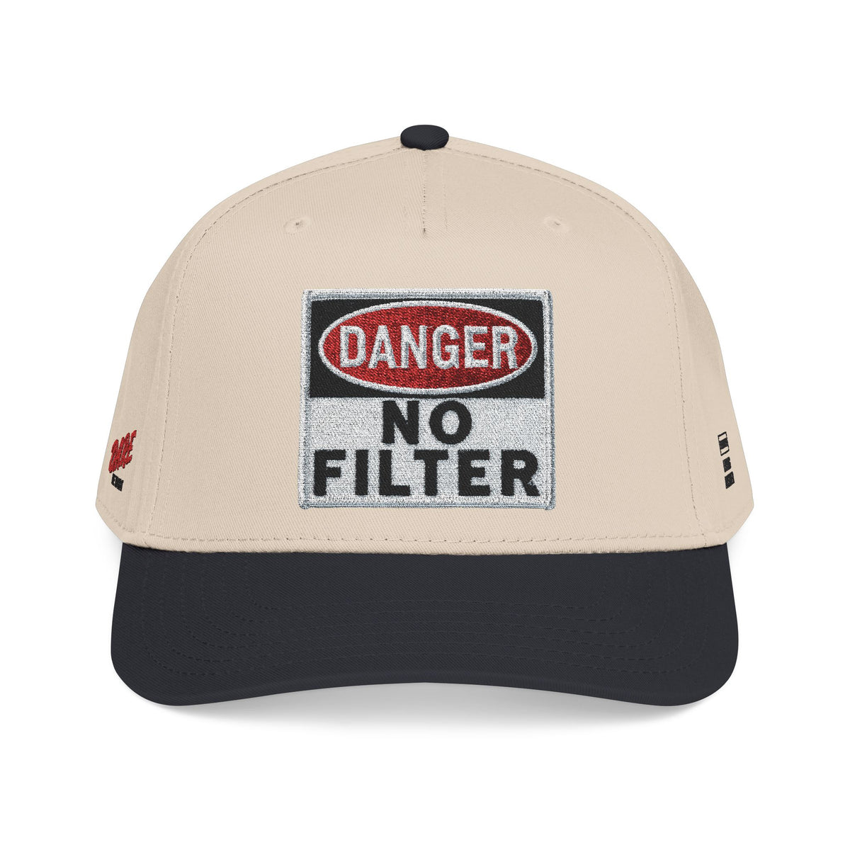 PR3PARED No Filter Baseball Cap — 'Danger' Graphic Mid Profile Hat