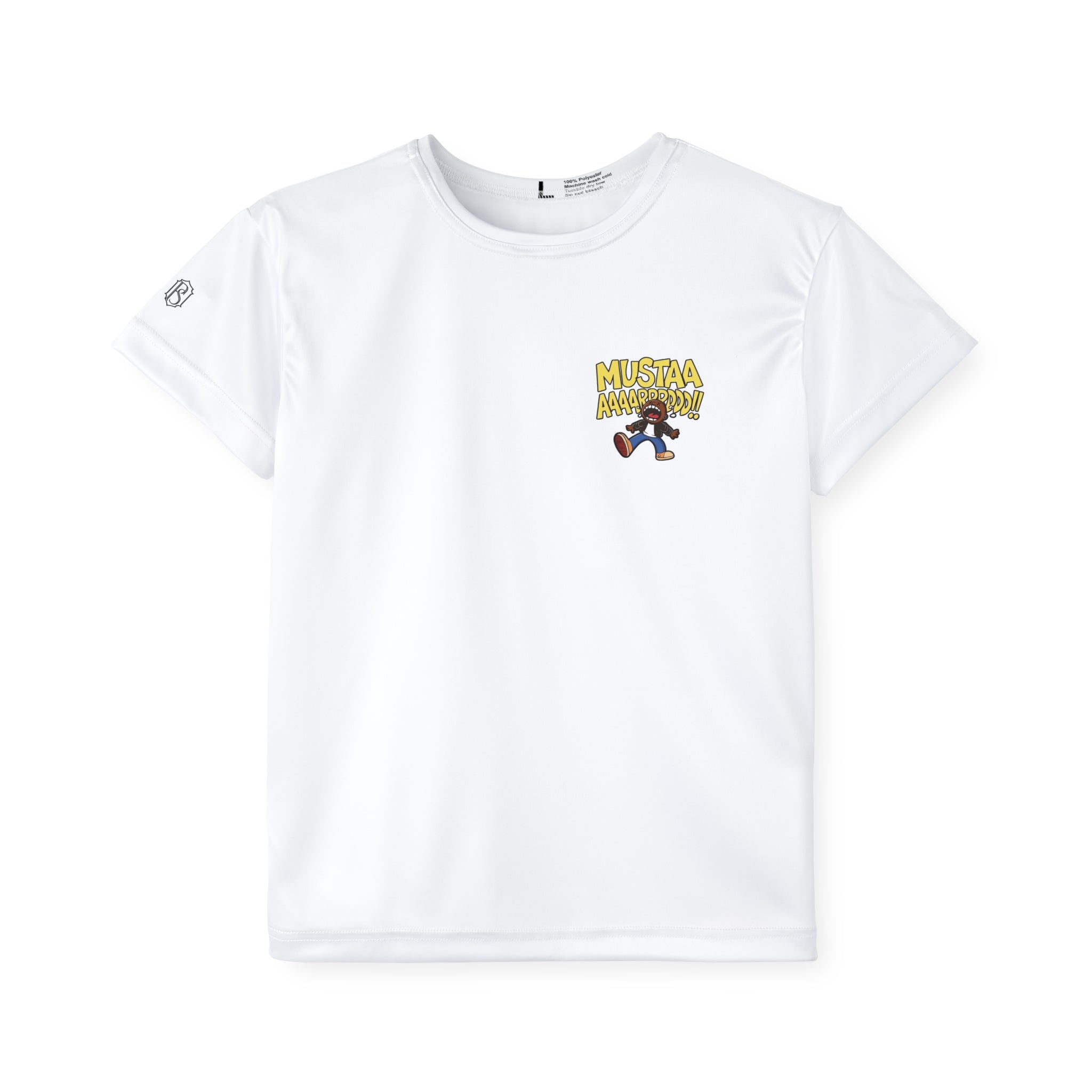 PS Kids Somebody Gotta Do It Jersey Tee — "MUSTAA AAAAAARRRRGG!!" Cartoon Shout Sports Tee