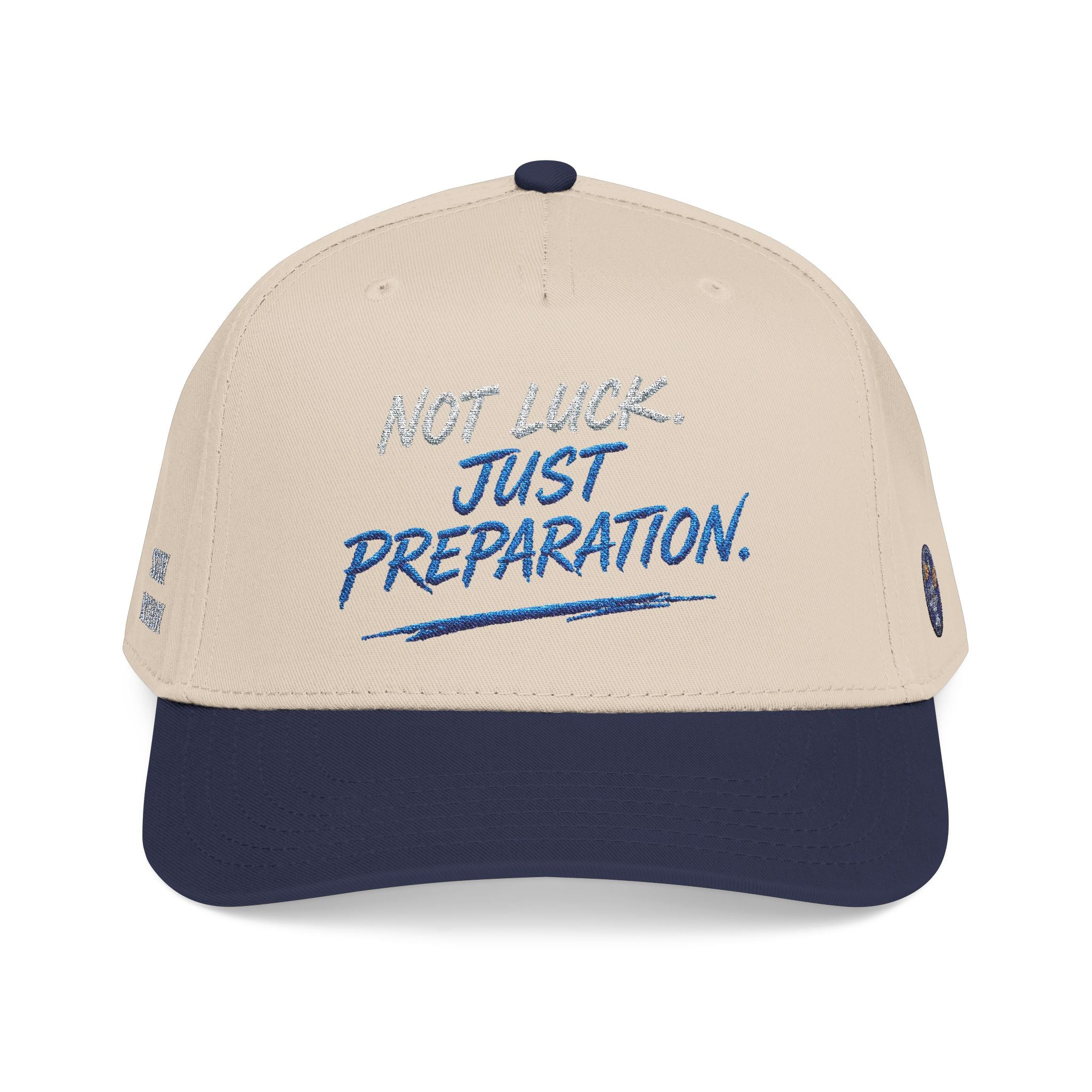 PR3PARED Mid Profile Embroidered Baseball Cap - No Luck Just Prep Hat