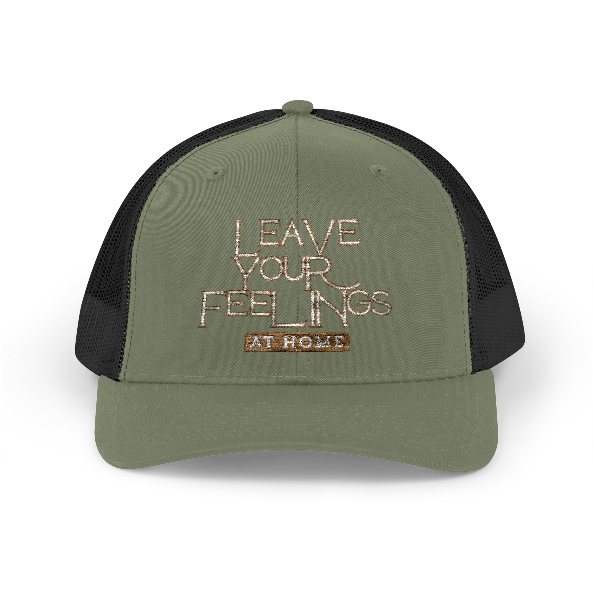 PR3PARED Leave Your Feelings At Home Embroidered Snapback Trucker Cap