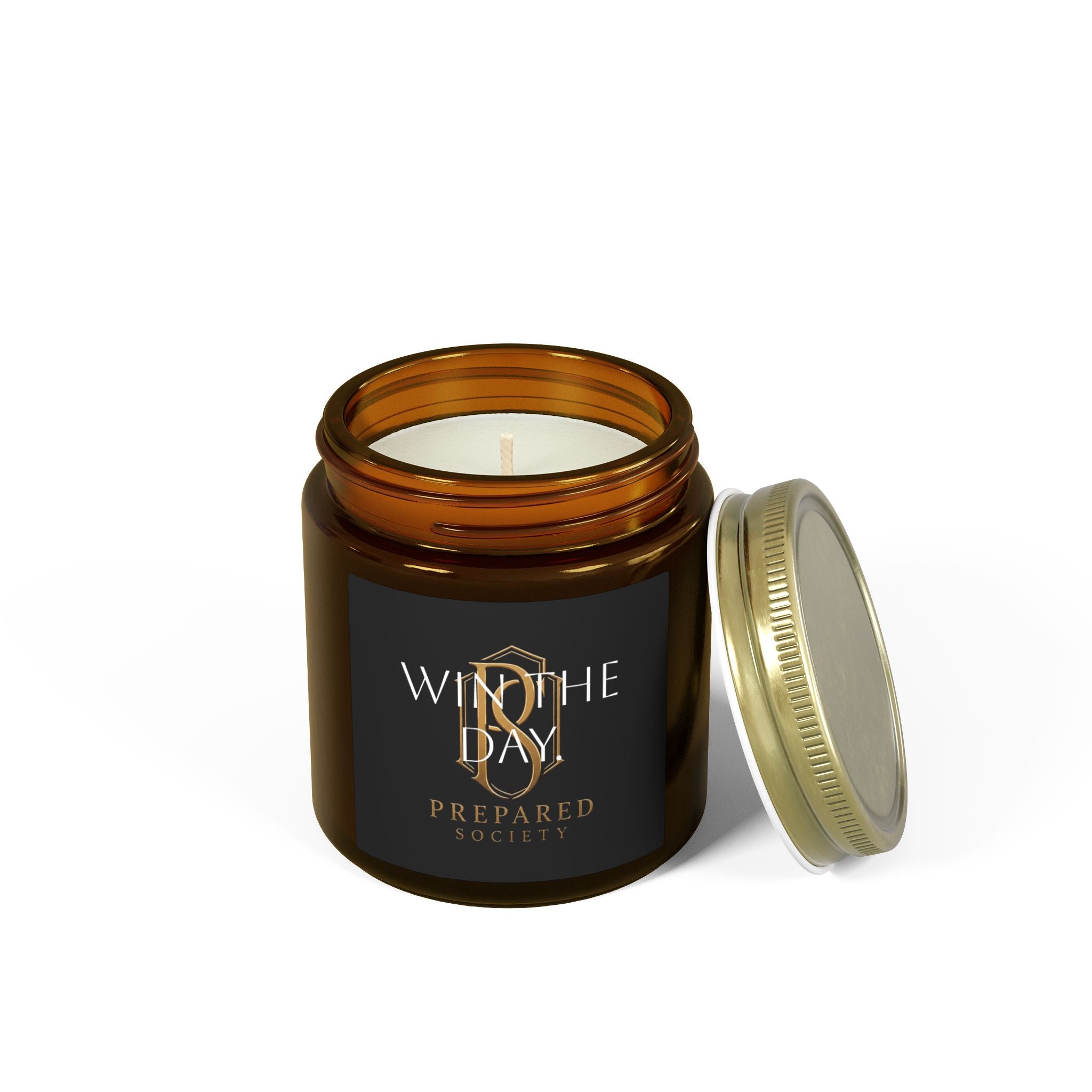 PR3PARED Coconut Apricot Scented Candle (4oz & 9oz) – 'Win the Day' Jar Candle