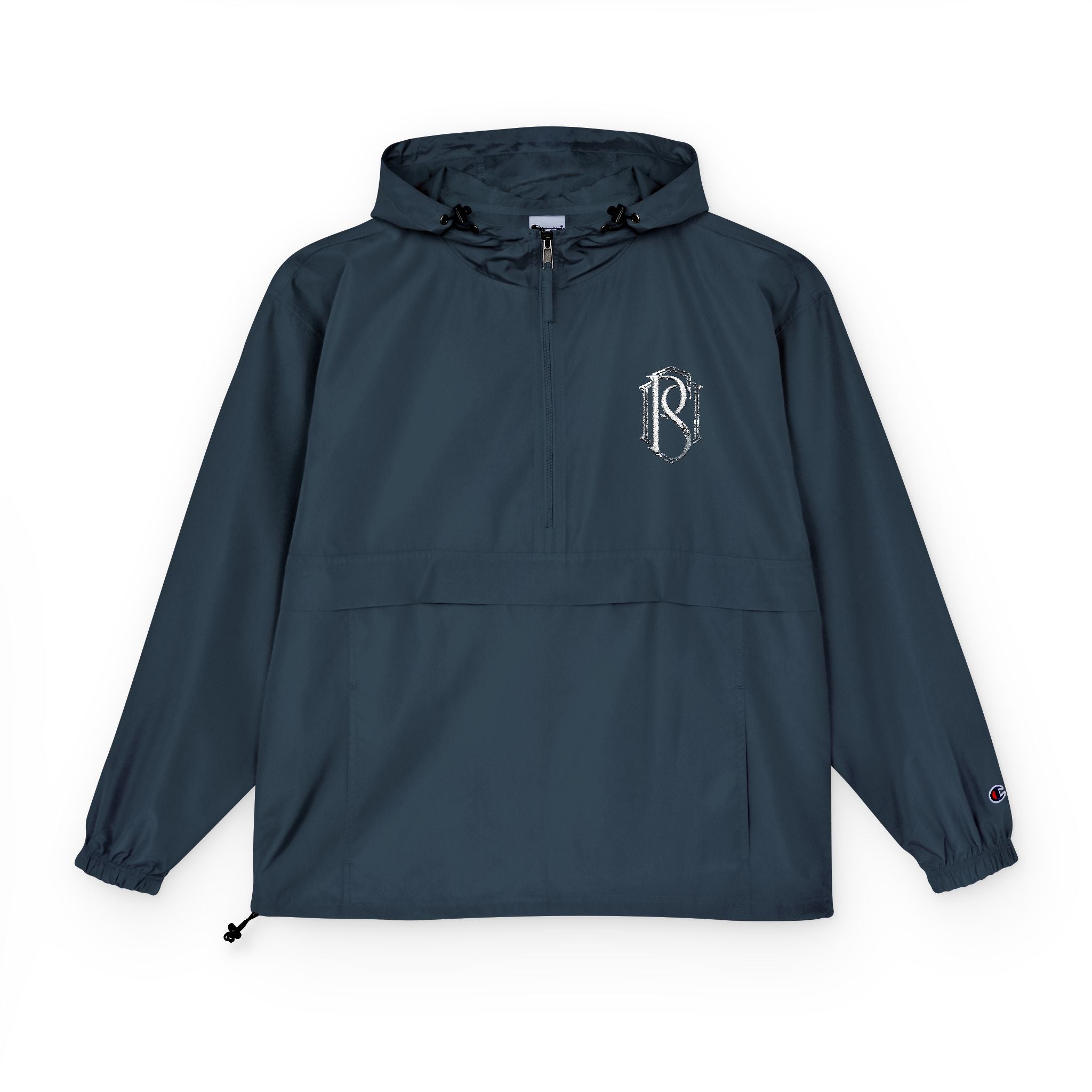 PR3PARED Packable Anorak Jacket — Minimal White Floral Logo