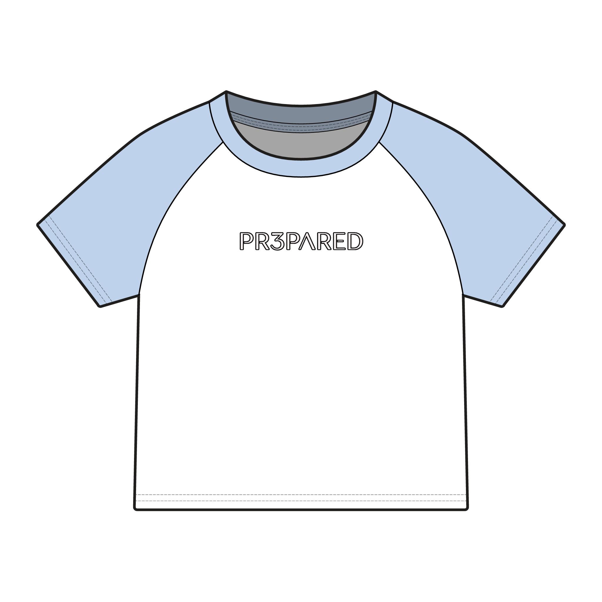 PR3PARED Raglan Baby Tee — Women's Micro Rib Baseball Shirt