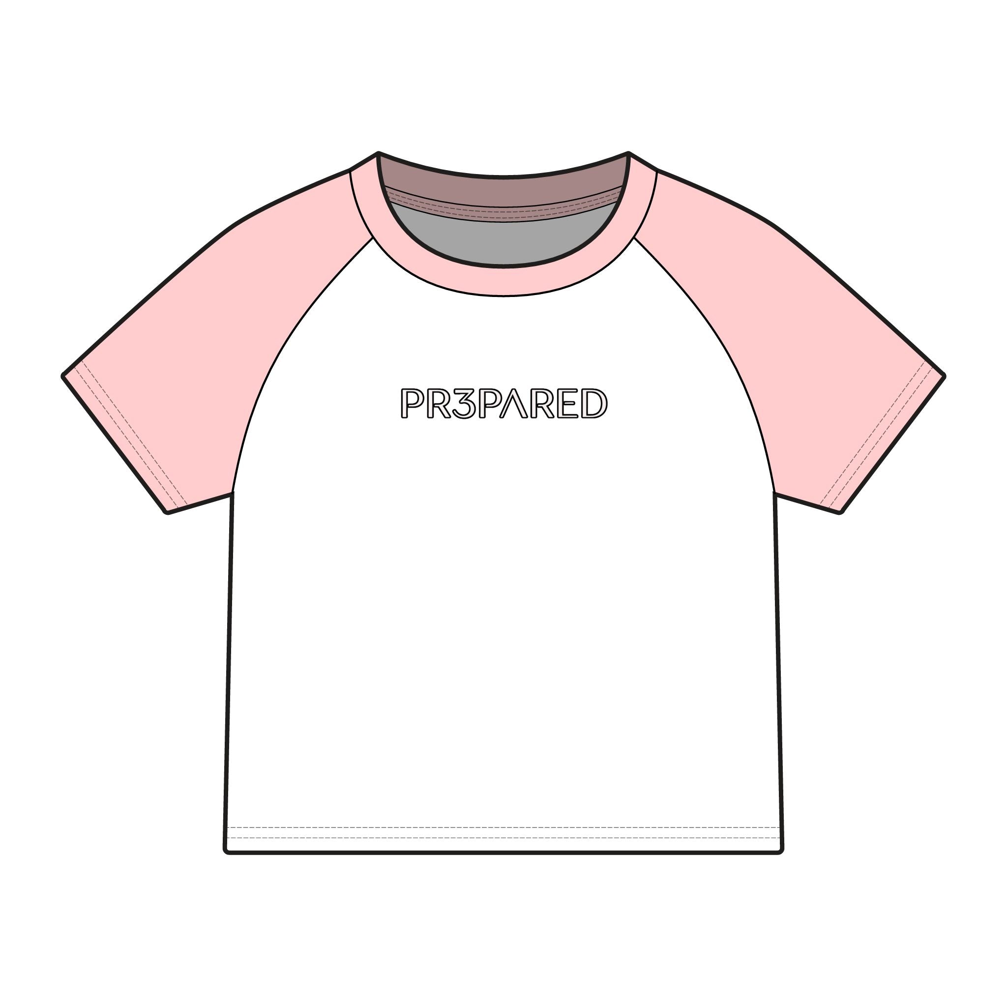 PR3PARED Raglan Baby Tee — Women's Micro Rib Baseball Shirt