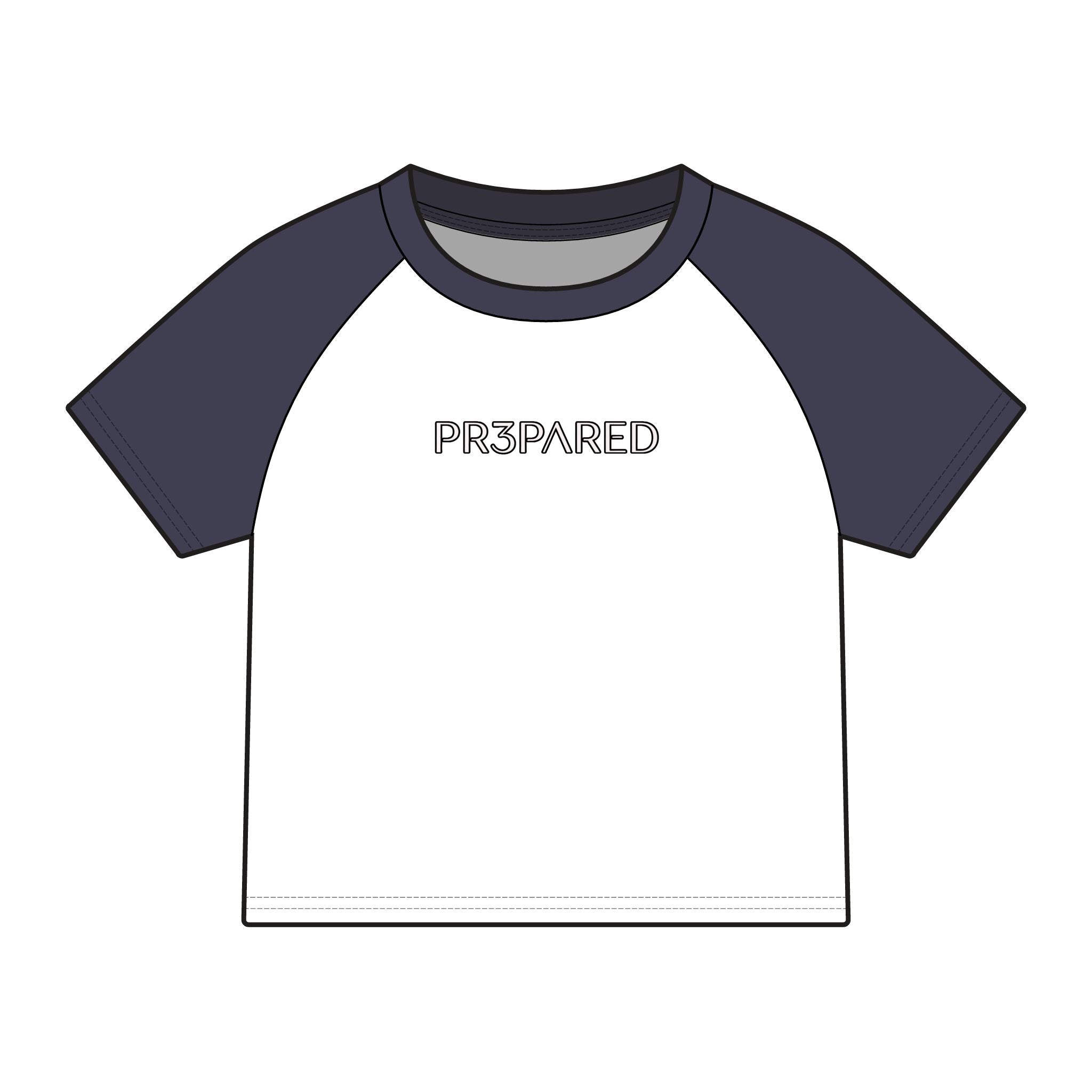 PR3PARED Raglan Baby Tee — Women's Micro Rib Baseball Shirt