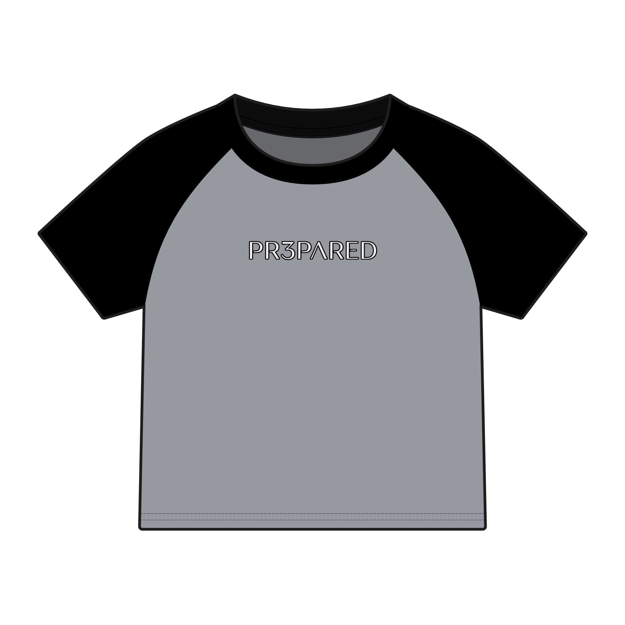 PR3PARED Raglan Baby Tee — Women's Micro Rib Baseball Shirt