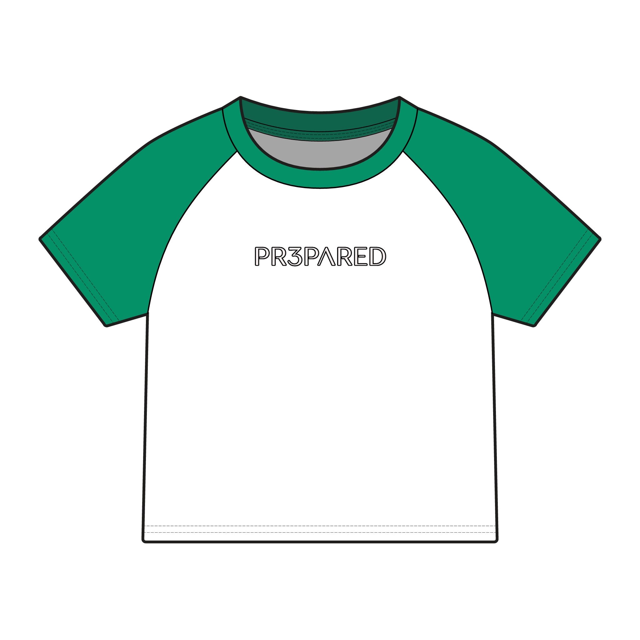 PR3PARED Raglan Baby Tee — Women's Micro Rib Baseball Shirt