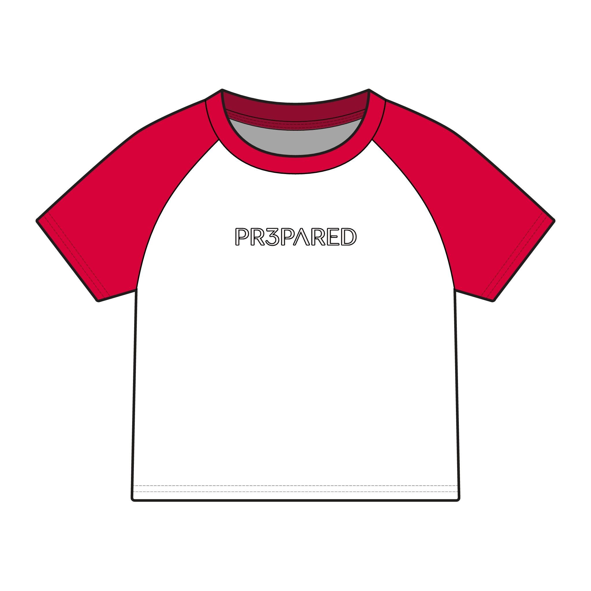 PR3PARED Raglan Baby Tee — Women's Micro Rib Baseball Shirt