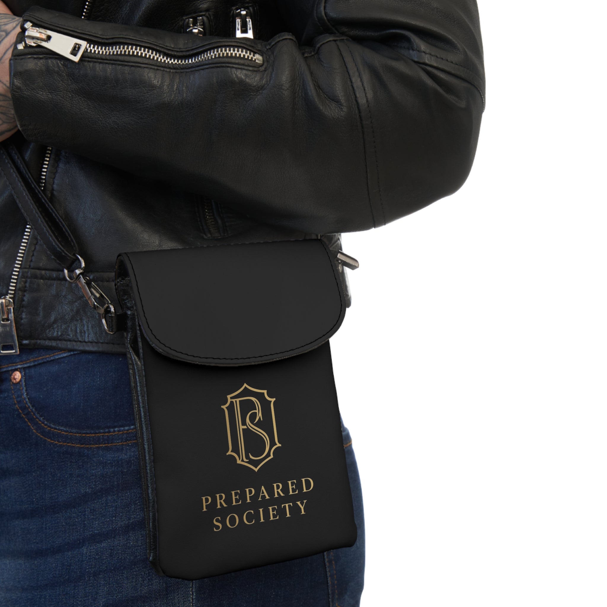 PR3PARED Small Cell Phone Wallet — Crossbody Phone Pouch with Strap