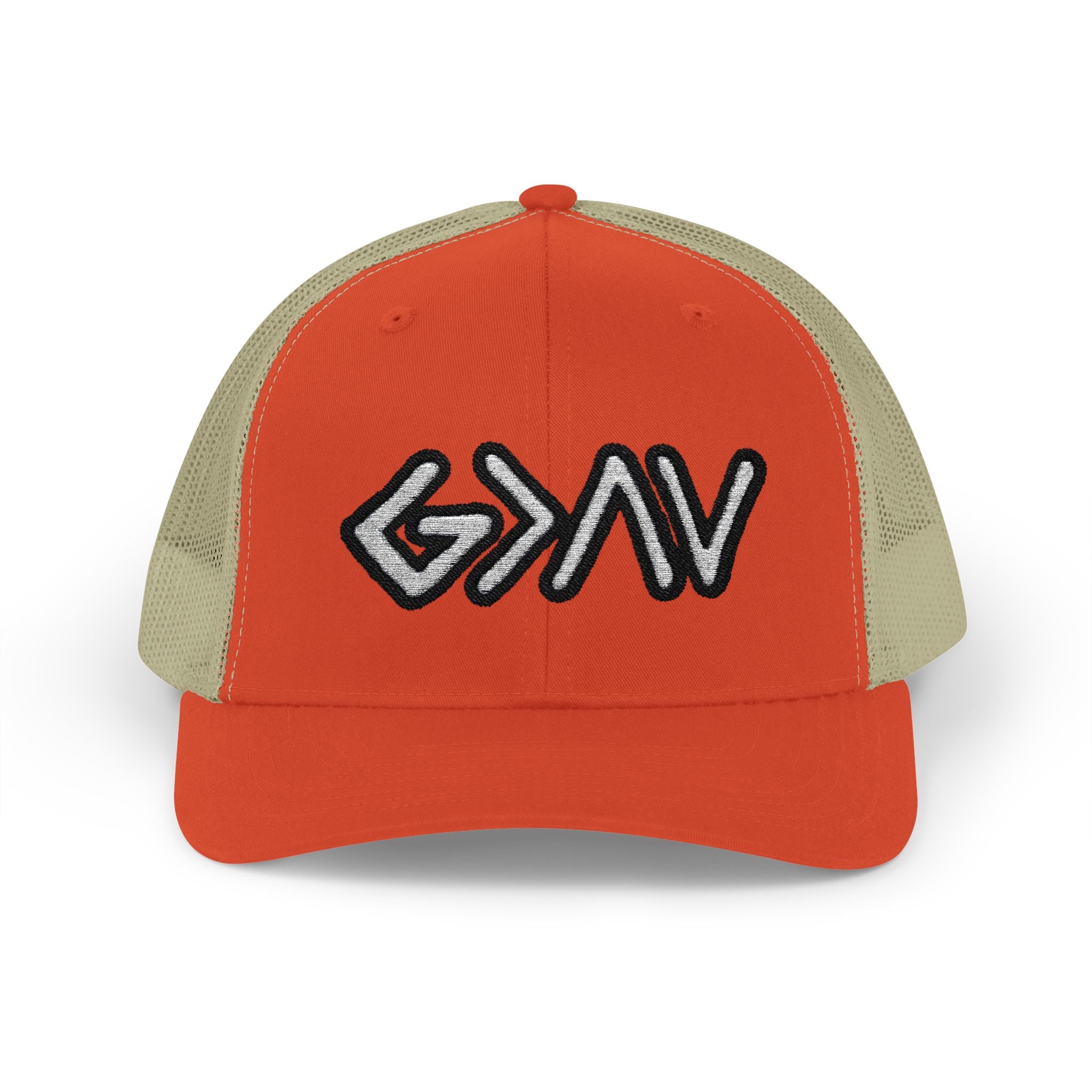PR3PARED GOD>Ups & Downs Trucker Cap – Embroidered Snapback Mesh Hat