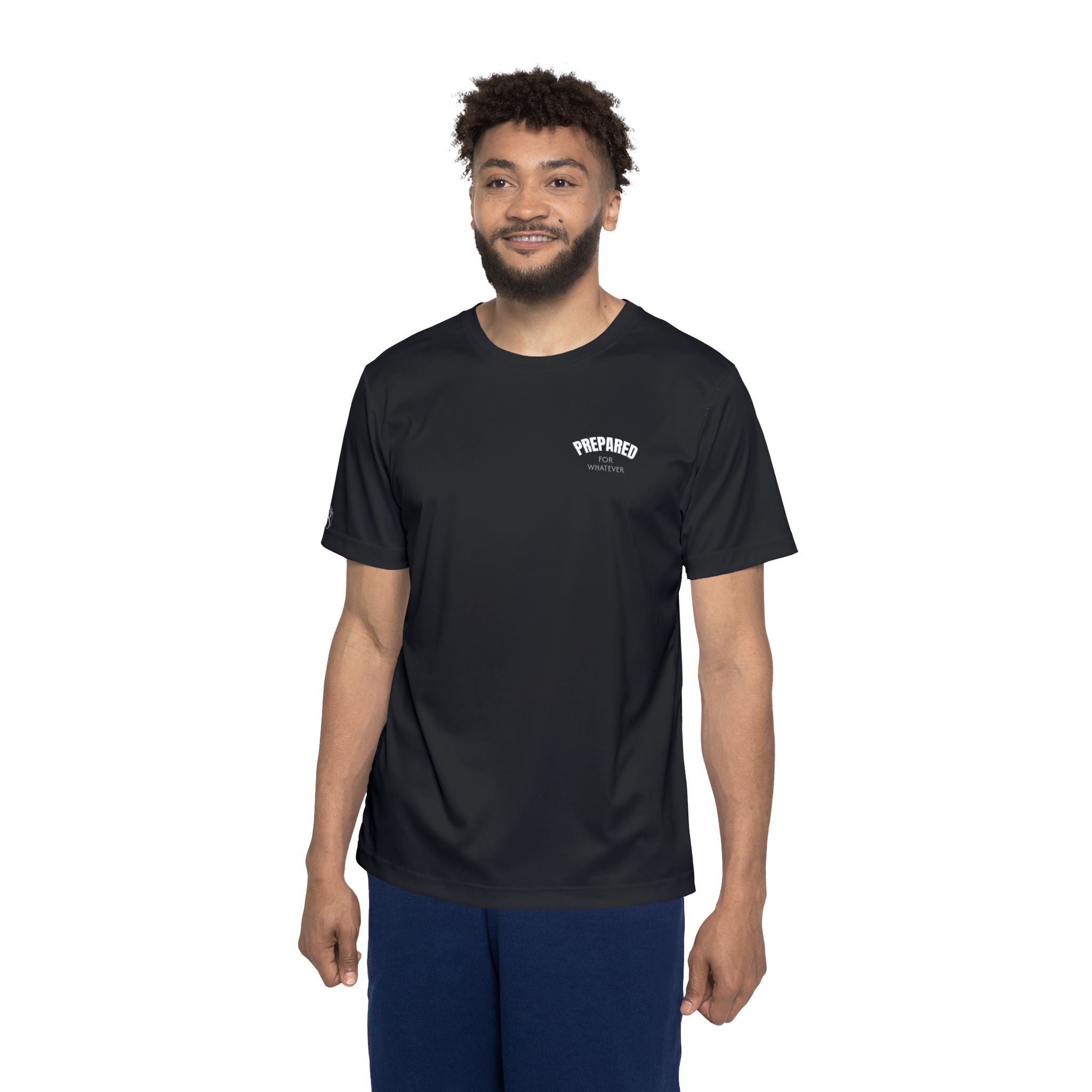 PR3PARED Graphic Sports Jersey Tee — Black All-Over Print Athletic Tee