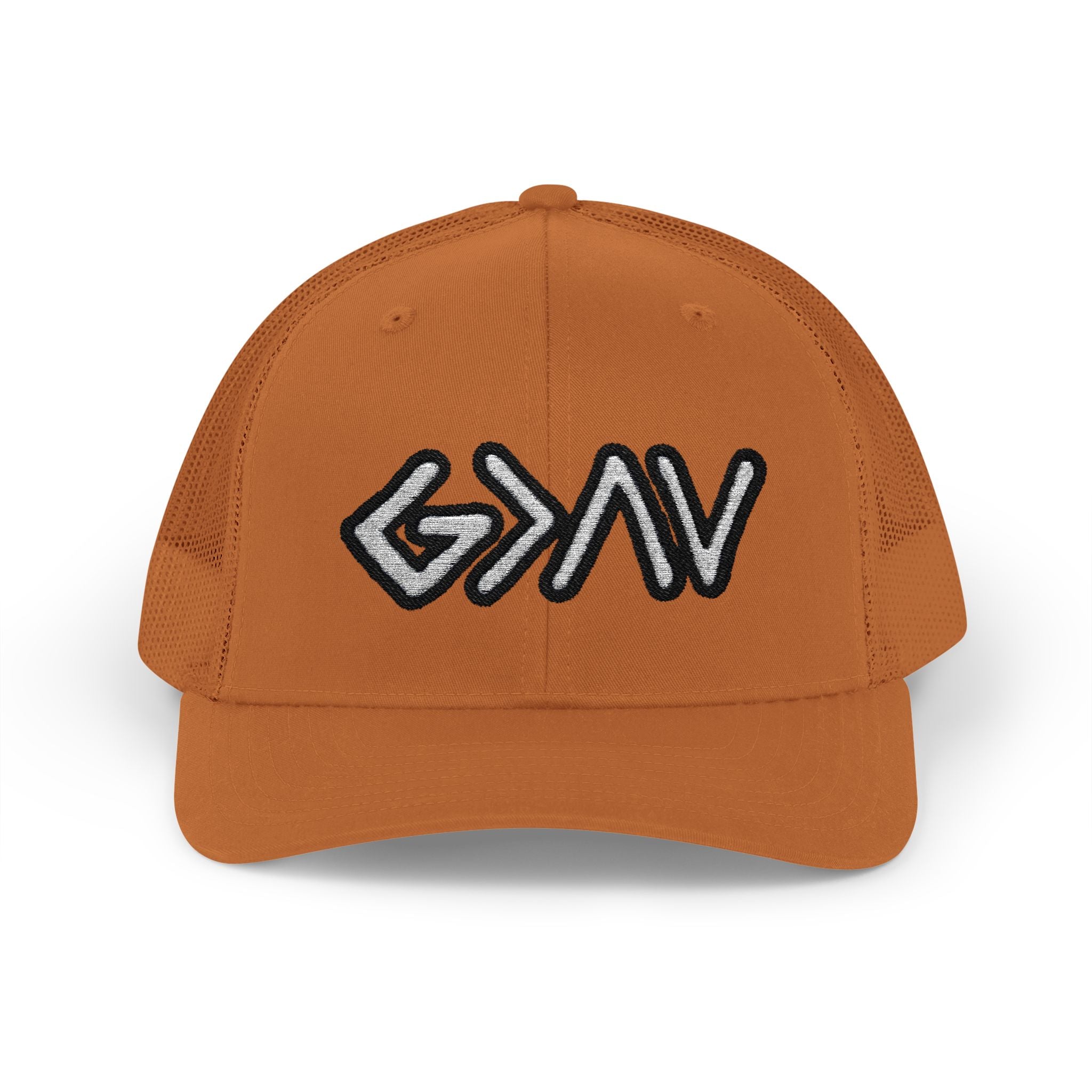 PR3PARED GOD>Ups & Downs Trucker Cap – Embroidered Snapback Mesh Hat