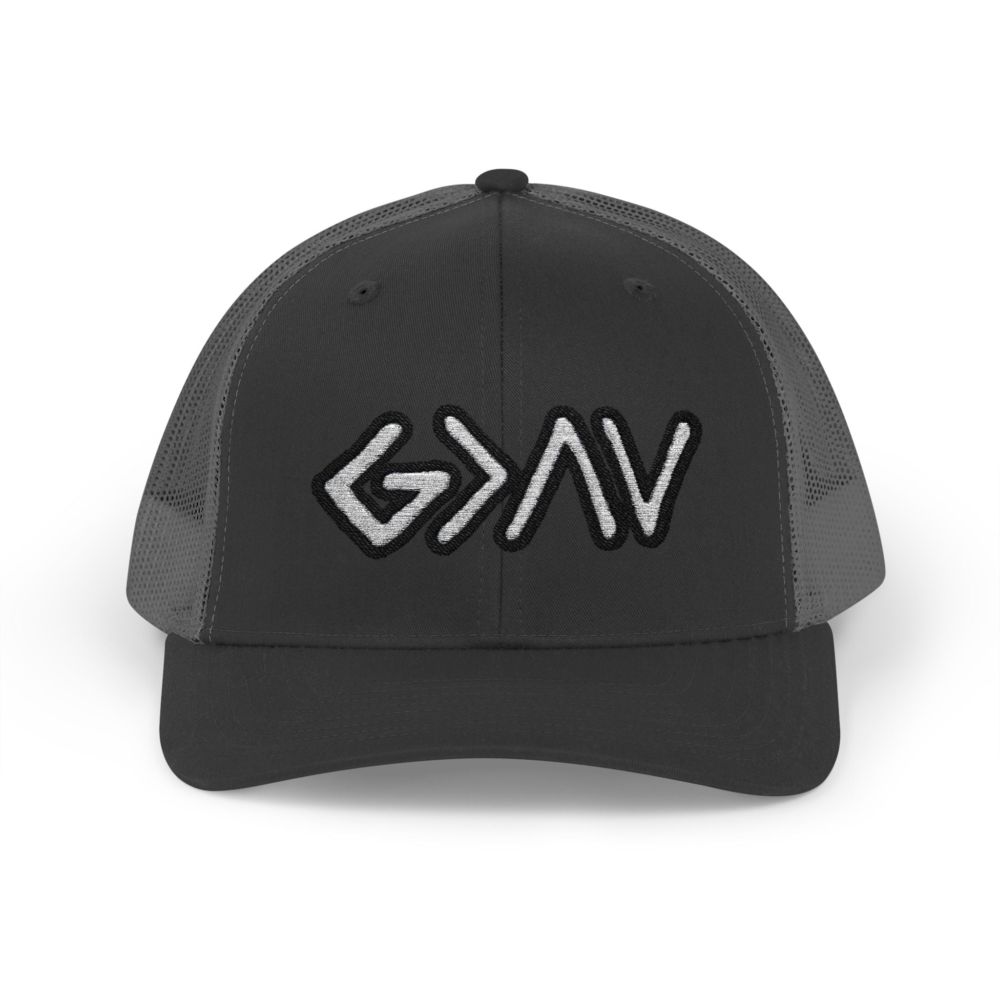 PR3PARED GOD>Ups & Downs Trucker Cap – Embroidered Snapback Mesh Hat