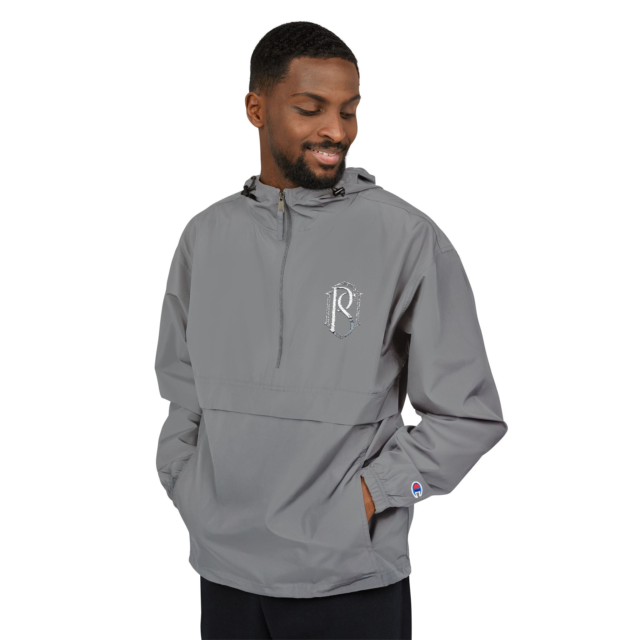 PR3PARED Packable Anorak Jacket — Minimal White Floral Logo