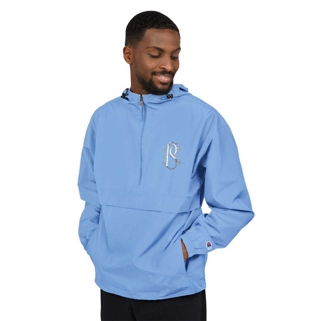 PR3PARED Packable Anorak Jacket — Minimal White Floral Logo