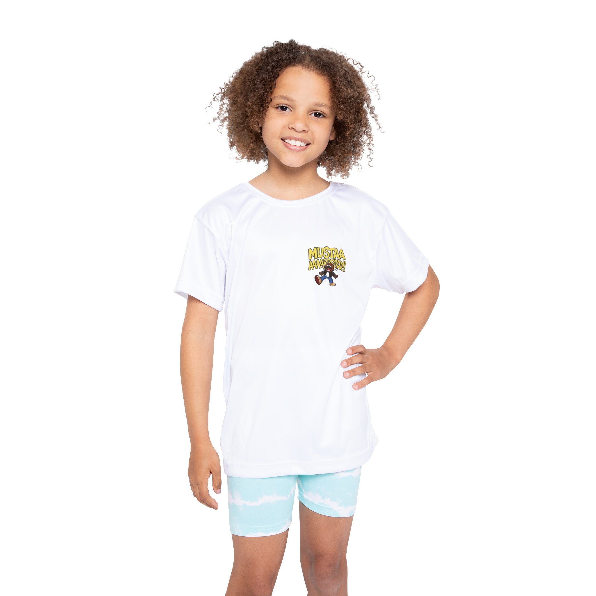 PS Kids Somebody Gotta Do It Jersey Tee — "MUSTAA AAAAAARRRRGG!!" Cartoon Shout Sports Tee