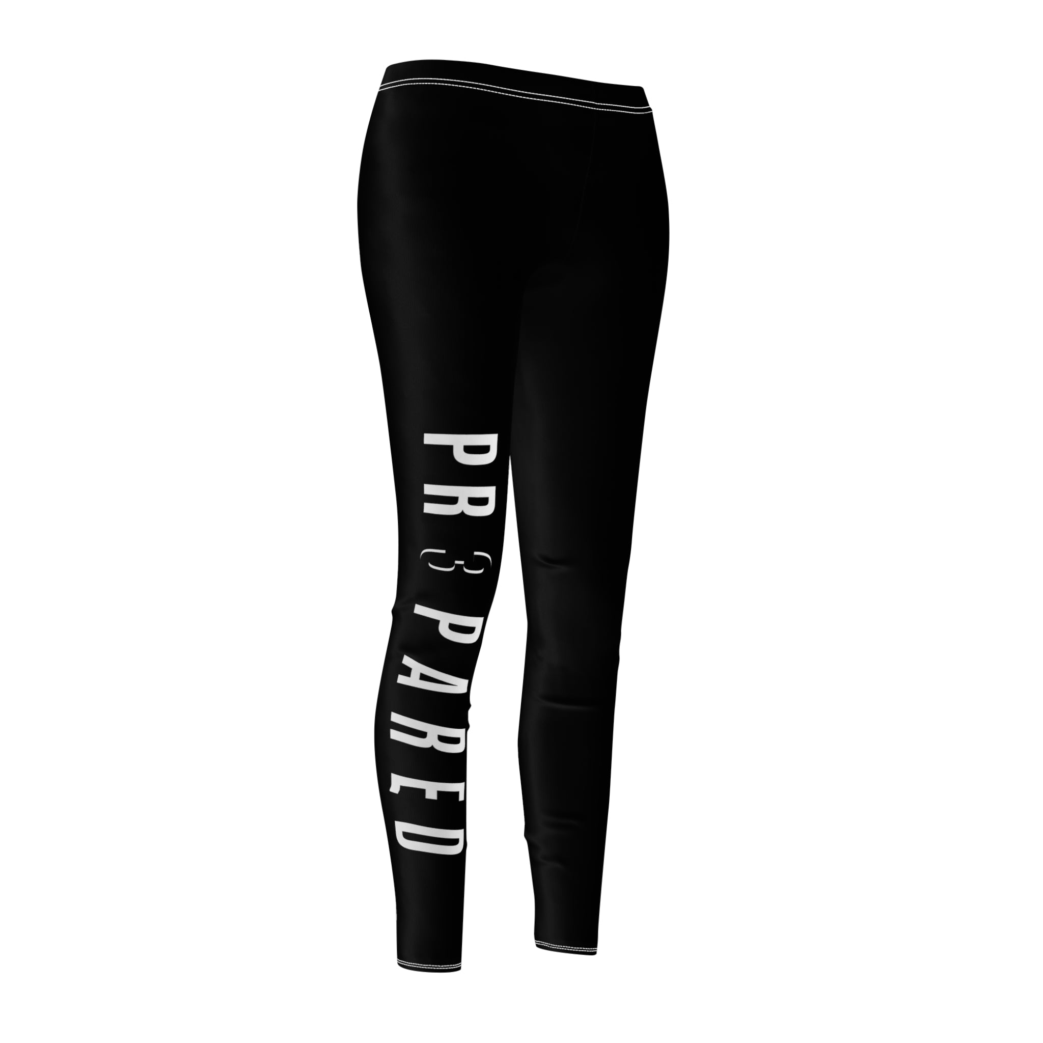 PR3PARED Leggings — Bold  Side-Print Black Athletic Leggings