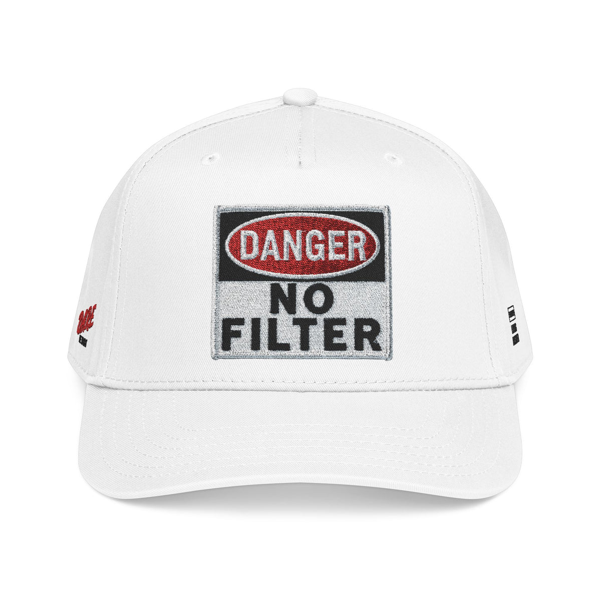 PR3PARED No Filter Baseball Cap — 'Danger' Graphic Mid Profile Hat