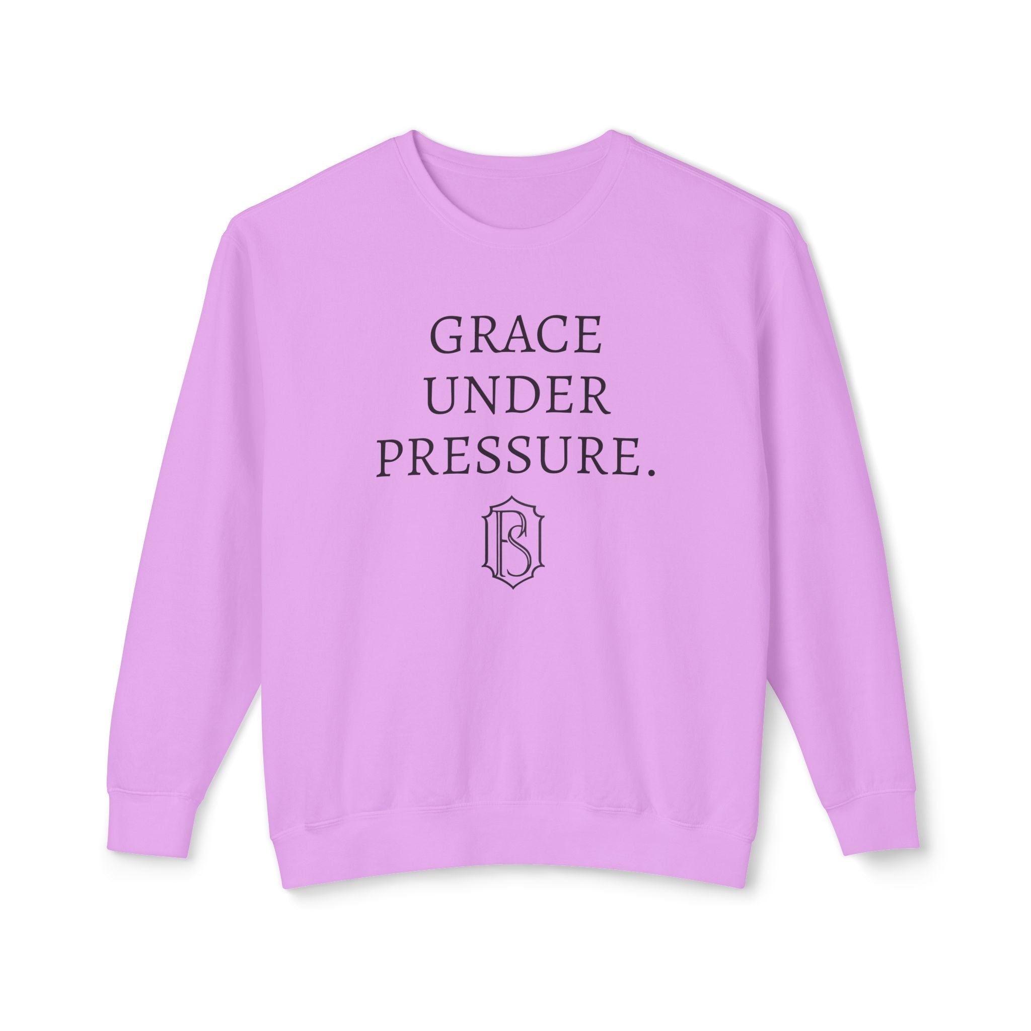 PR3PARED Crewneck Sweatshirt — "Grace Under Pressure" Minimalist Inspirational Pullover