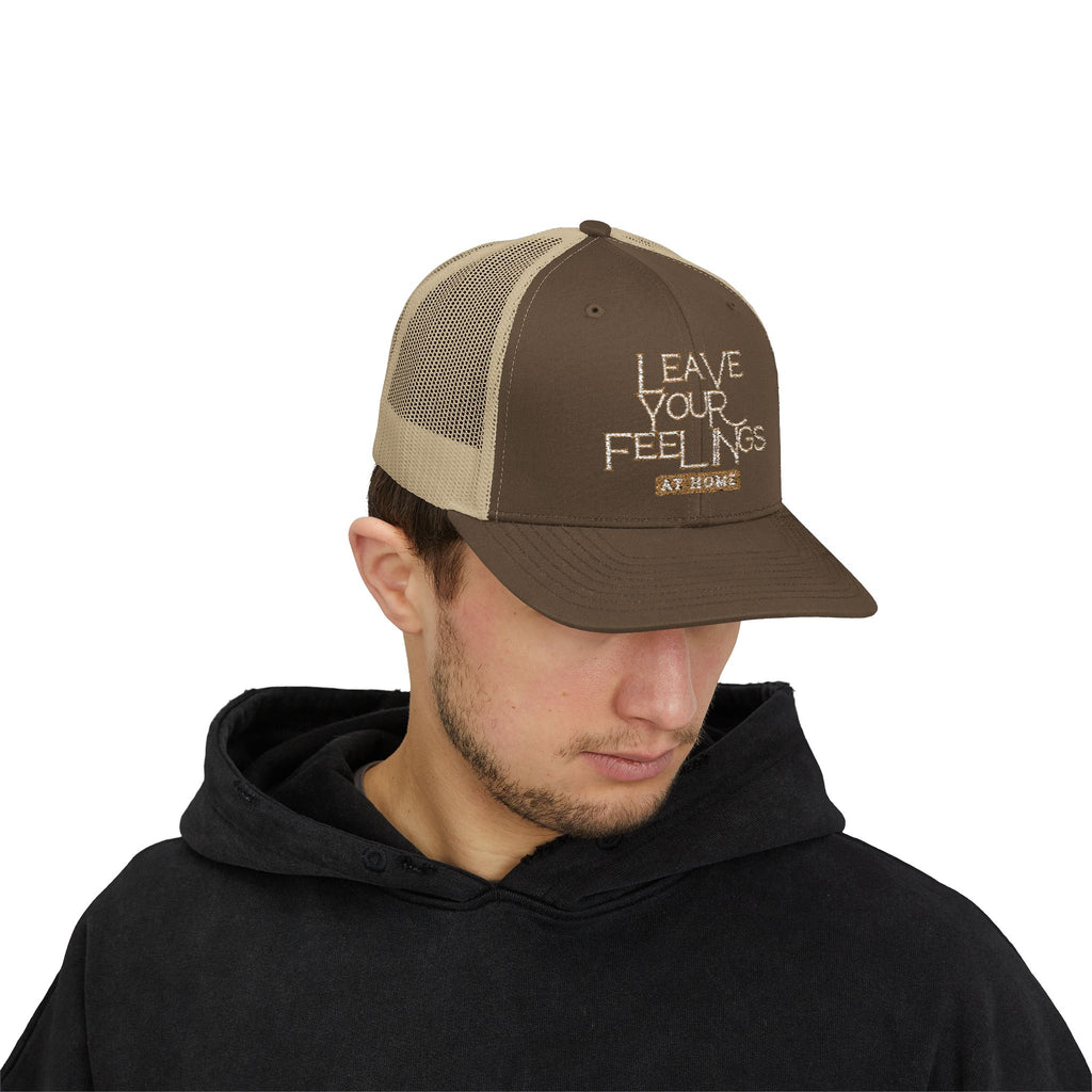 PR3PARED Leave Your Feelings At Home Embroidered Snapback Trucker Cap