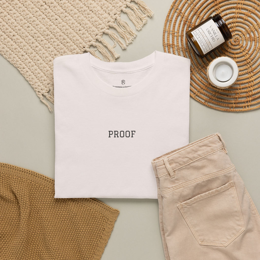 PR3PARED Embroidered Shirt — Minimal "PROOF" Graphic Tee