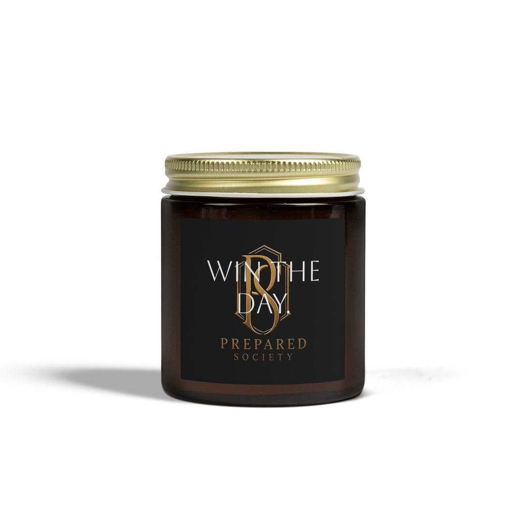 PR3PARED Coconut Apricot Scented Candle (4oz & 9oz) – 'Win the Day' Jar Candle