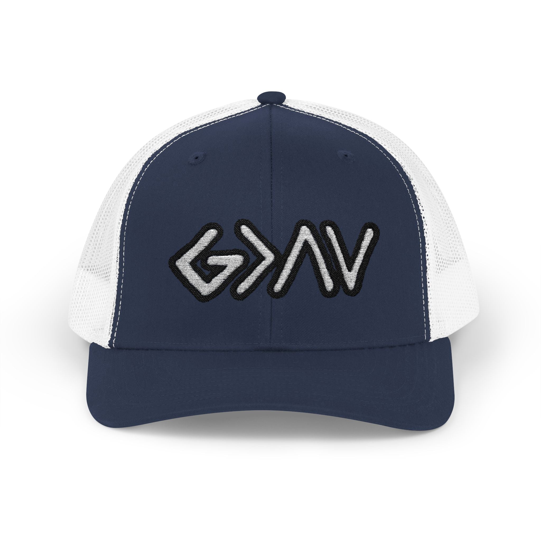 PR3PARED GOD>Ups & Downs Trucker Cap – Embroidered Snapback Mesh Hat