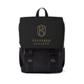 PR3PARED Society Logo Backpack — Casual Black Shoulder Backpack for Everyday, School & Travel