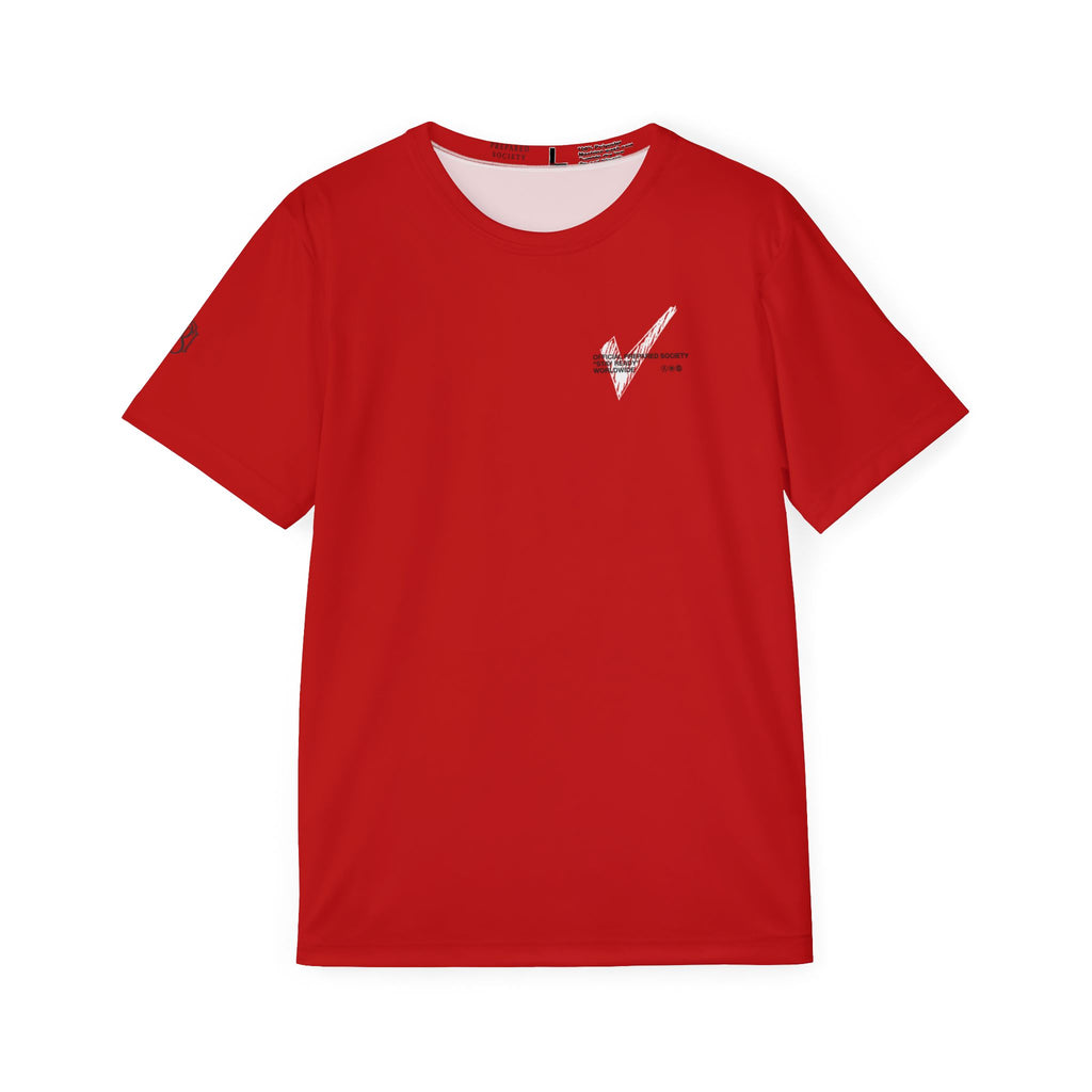 PR3PARED Sports Jersey Tee - 'Listo' Red Athletic Tee