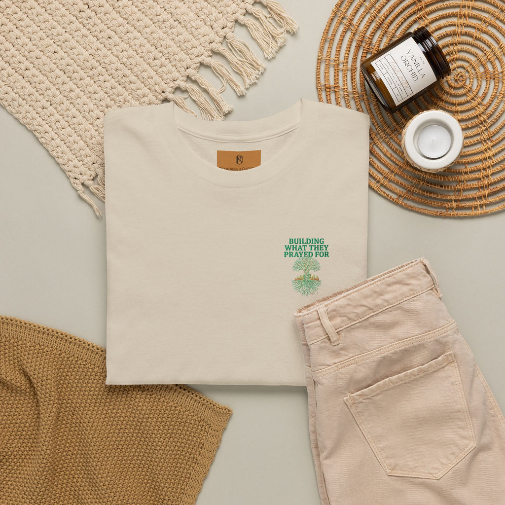 PR3PARED Embroidered Tee — “What They Prayed For” Graphic Cotton T-Shirt