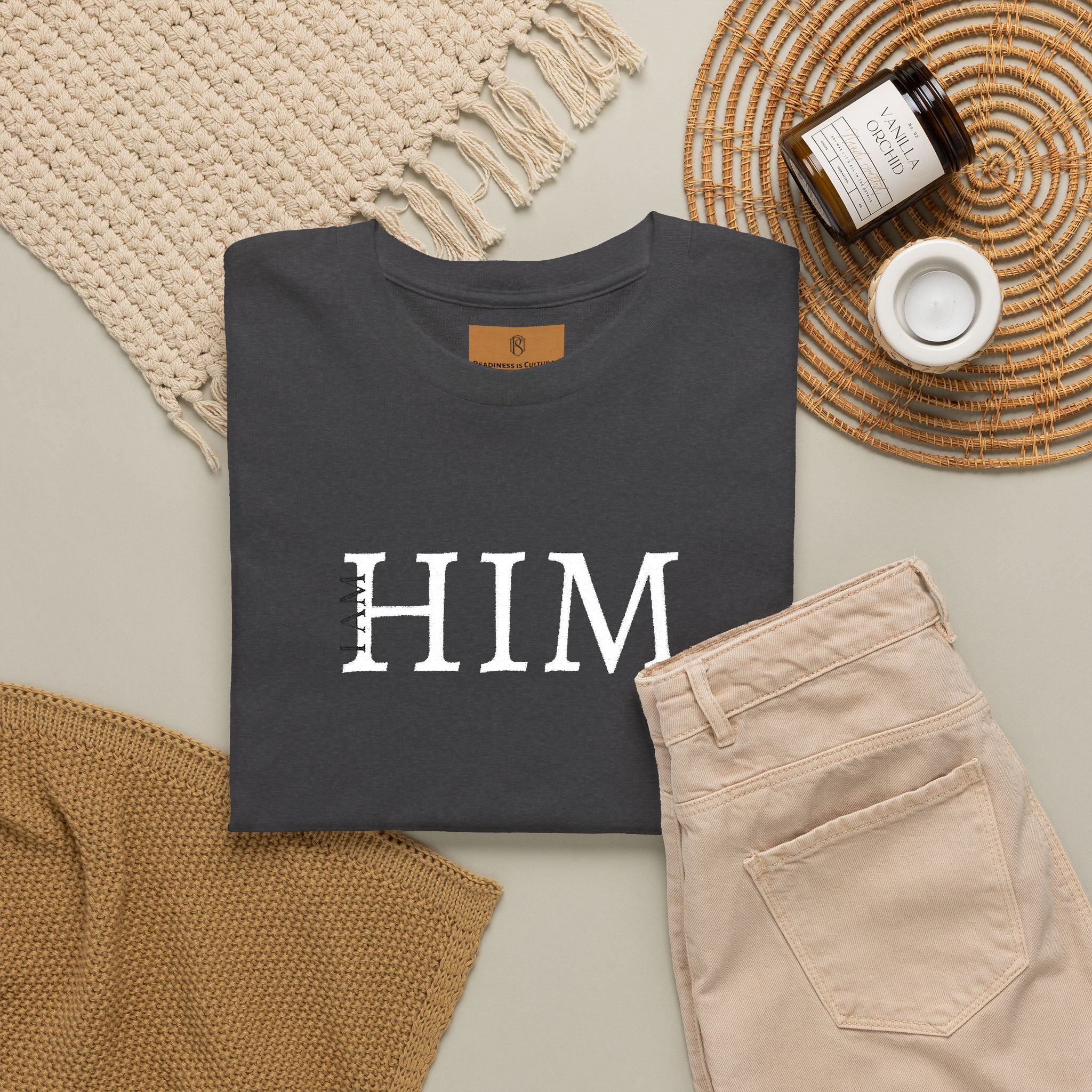 PR3PARED HIM Embroidered Tee — Minimalist Graphic T‑Shirt